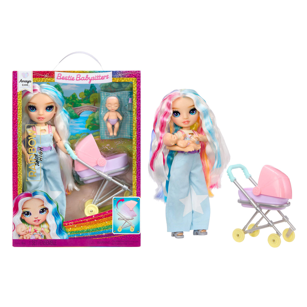 Rainbow High Jr. High Bestie Babysitters – Amaya Raine (Rainbow) 9" Fashion Doll