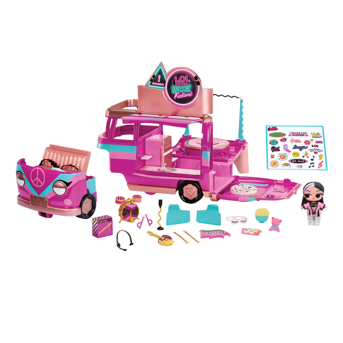 LOL Surprise Music Festival Tour Bus – 5-in-1 Playset
