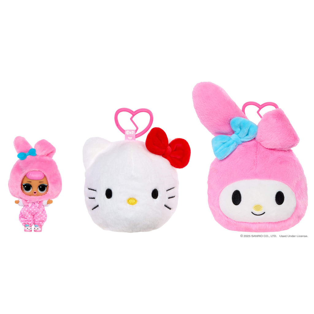LOL Surprise Loves Hello Kitty™ Reversible Plush Surprise with Matching LOL Tot and Keychain