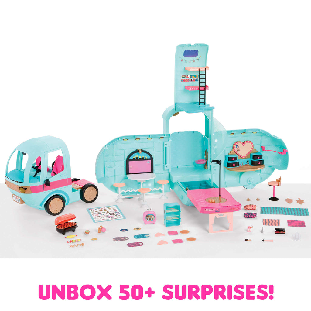 LOL Surprise Glamper – 4-in-1 Camper Doll Playset with 55+ Surprises