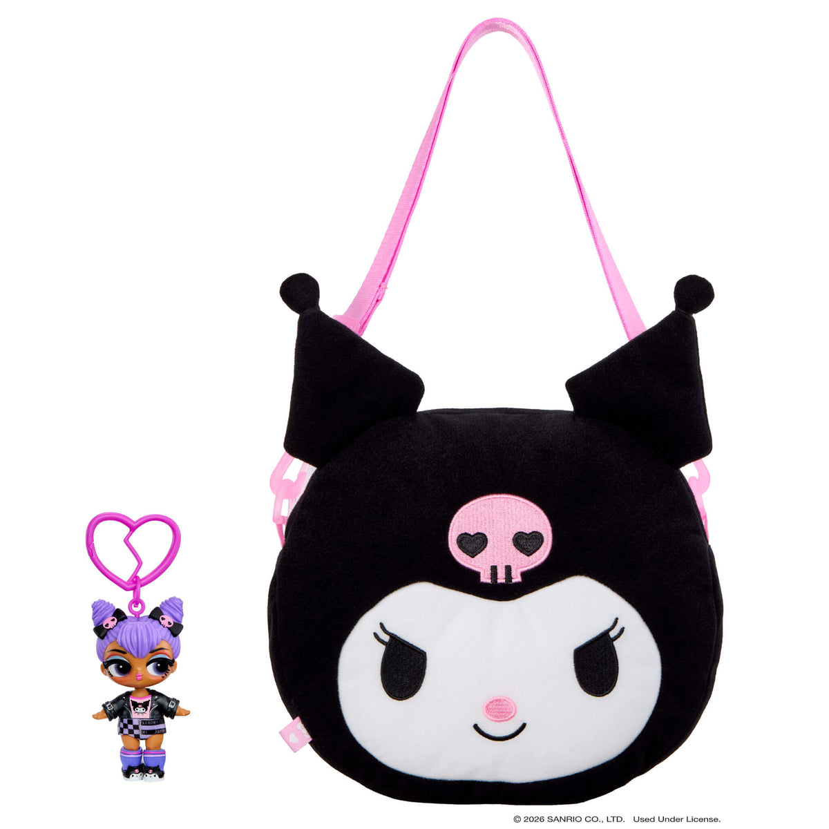 LOL Surprise Loves Hello Kitty® and Friends BIG Reversible Plush – Large Kuromi™ Plush with Matching Tot