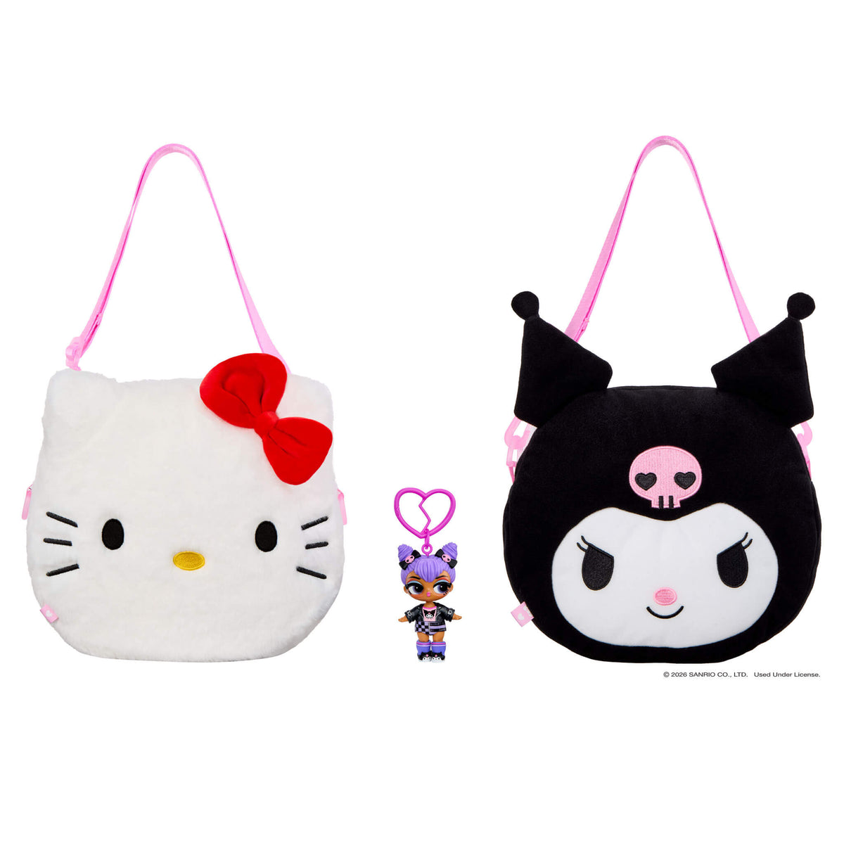 LOL Surprise Loves Hello Kitty® and Friends BIG Reversible Plush – Large Kuromi™ Plush with Matching Tot