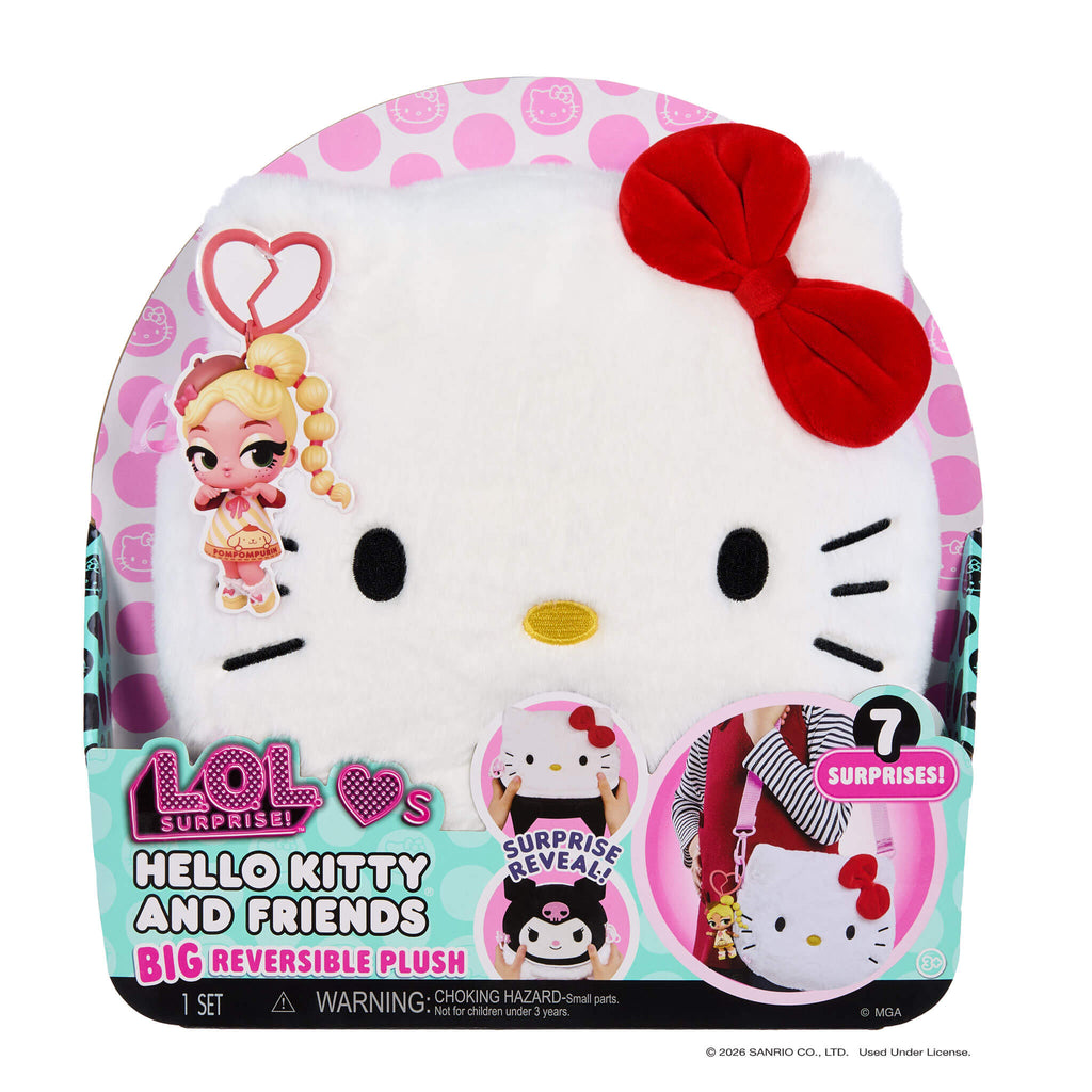 LOL Surprise Loves Hello Kitty® and Friends BIG Reversible Plush – Large Pompompurin™ Plush with Matching Tot