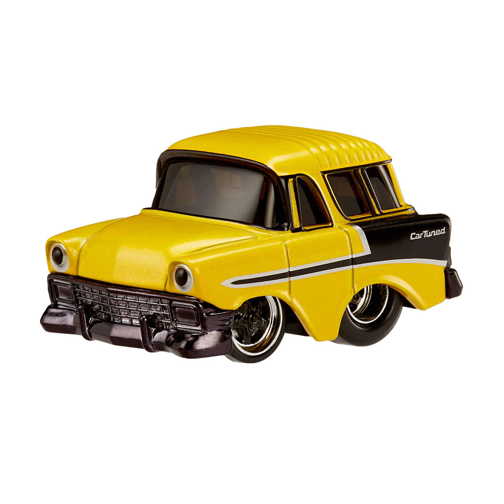CarTuned Series 4 - 1956 Chevy Nomad (Pro Street) - Black/Yellow Diecast Vehicle