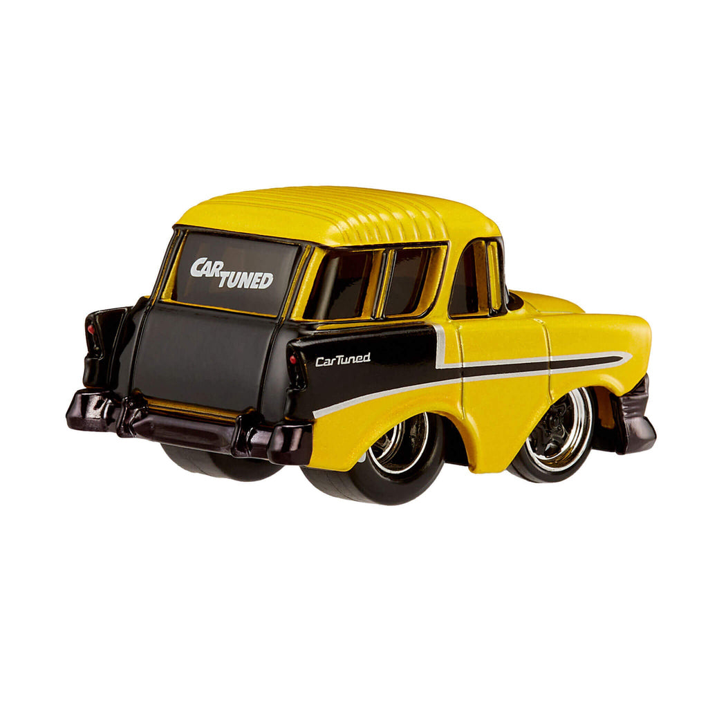 CarTuned Series 4 - 1956 Chevy Nomad (Pro Street) - Black/Yellow Diecast Vehicle