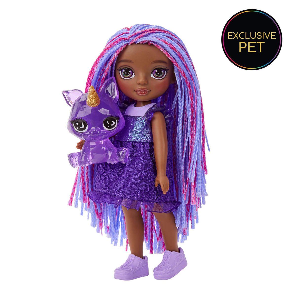 Rainbow High Littles Indigo Bailey, Dark Purple, 5.5" Posable Small Doll