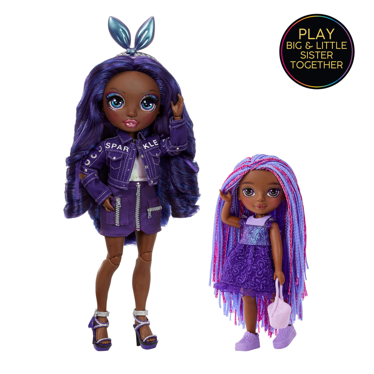 Rainbow High Littles Indigo Bailey, Dark Purple, 5.5" Posable Small Doll
