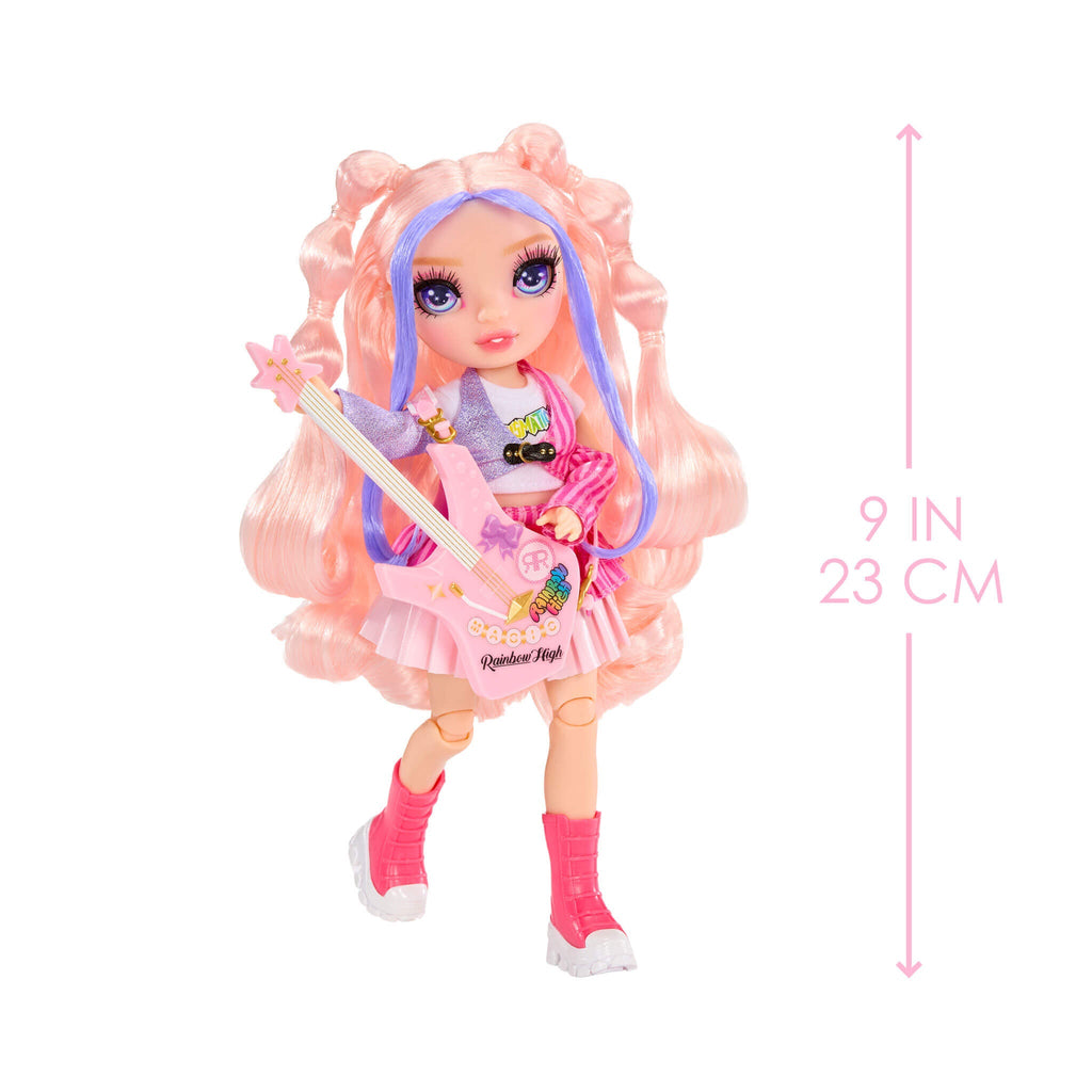 Rainbow High Jr High Rock Band - Bella, Pink 9” Fashion Doll