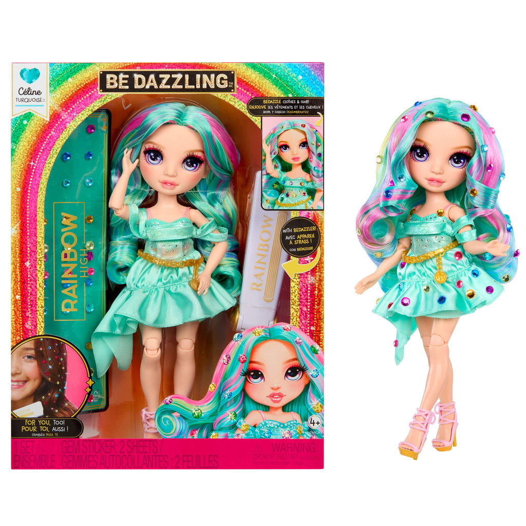 Rainbow High Be Dazzling Fashion Dolls - Celine Turquoise, 11" Fashion Doll