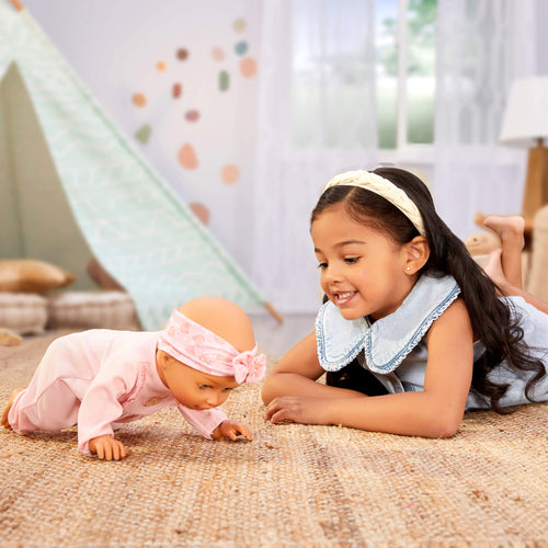 BABY born Learn to Walk Baby Doll Olivia with Gray-Green Eyes and Realistic Features
