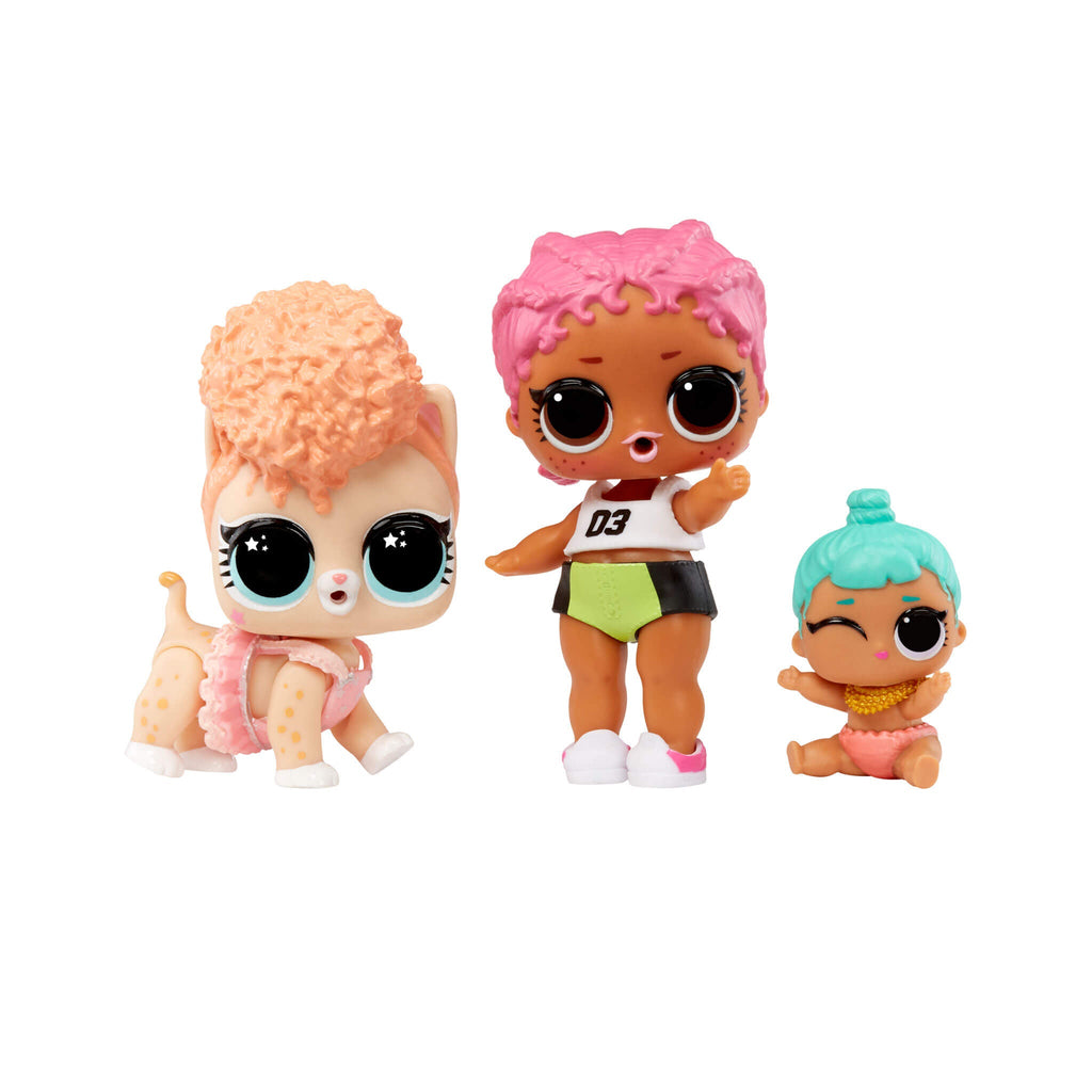 LOL Surprise Tot Pet Lil Sis 3-Pack with Spike - Cowardly Kitty - Lil Genie